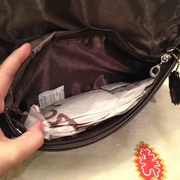 Chocolate Brown Evening Clutch - Picture 3 of 4