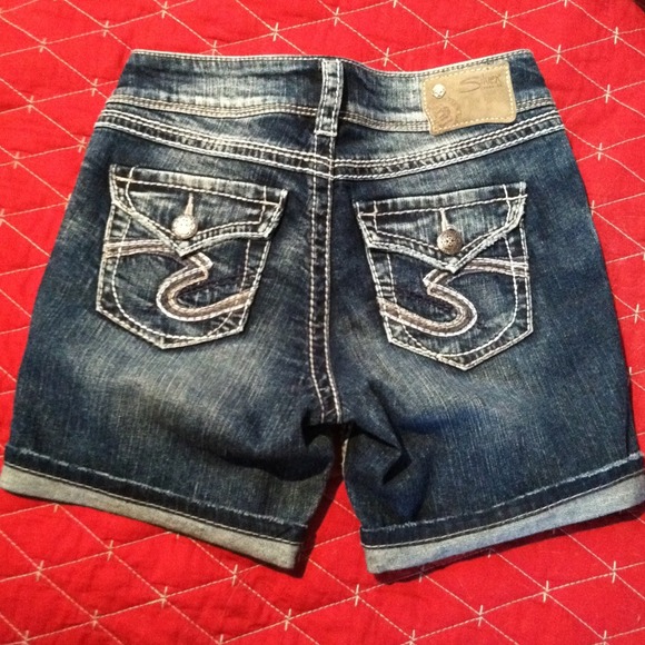 Silver jean shorts and tank bundle.