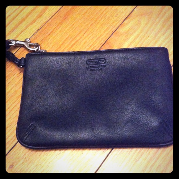 Coach leather wristlet