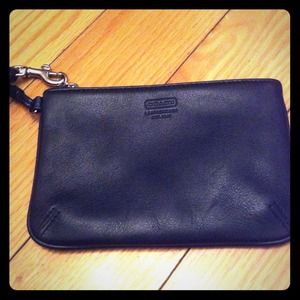 Coach leather wristlet