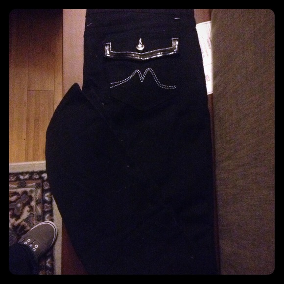 New York&Co skinny black jeans with embellishments