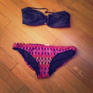 Tribal bikini with grey top size large