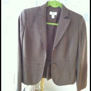 Brown Ann Taylor loft blazer, size 0P