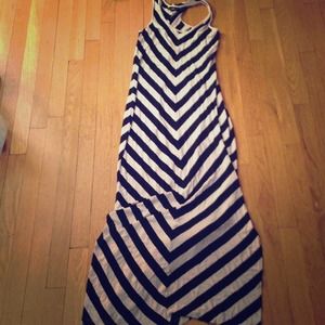 Black and cream chevron type maxi