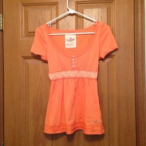 Orange Hollister Top
