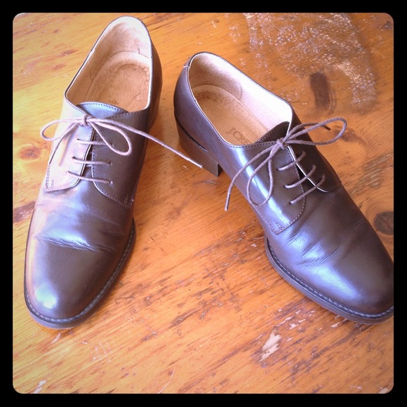 Beautiful Brown Genuine Leather Oxfords by J Crew