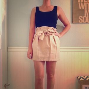 Light pink high waisted skirt