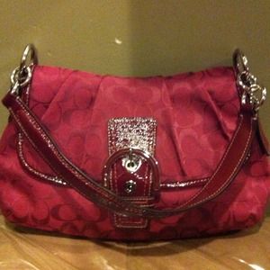 Coach auth bag red