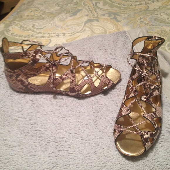 Sold. Authentic Coach Charlize 7.5 sandals. Python - Picture 2 of 4