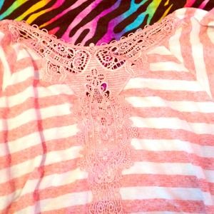 Pink/sherbet Colored dress/shirt.