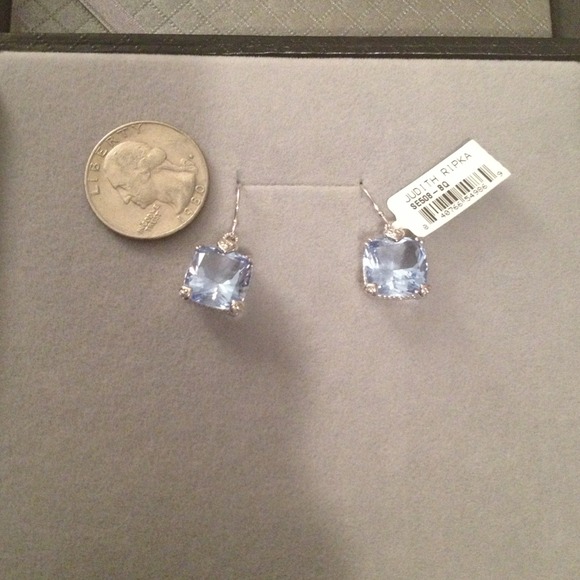 ❌❌❌SOLDJudith Ripka Blue Quartz Earrings - Picture 4 of 4