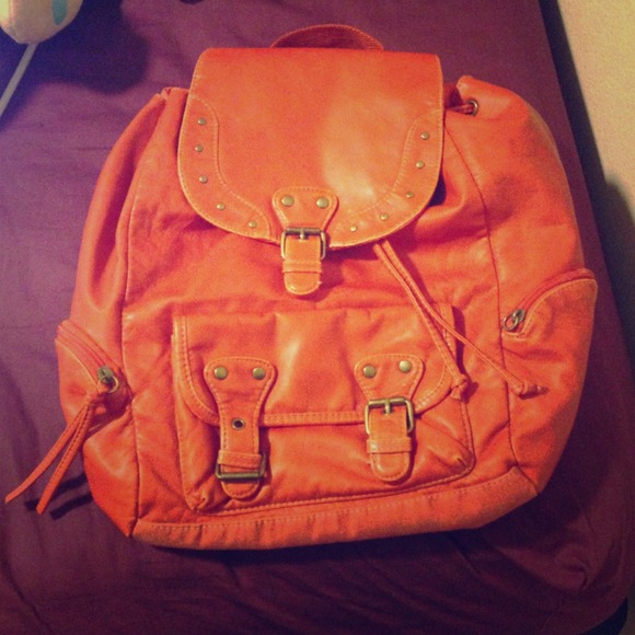 Orange book bag