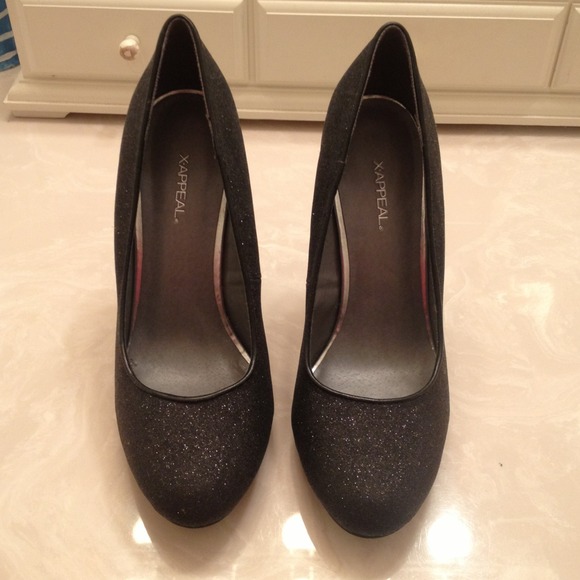 Black Sparkle high heels