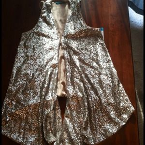 Alice + Olivia Long Sequin Vest - Size Large