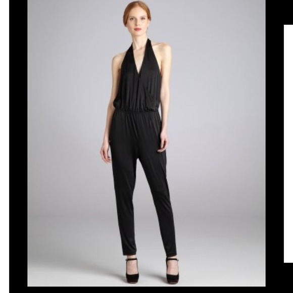 Hostess Pick! Black halter top jumpsuit by Halston