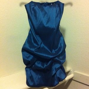Strapless Blue Shimmer Dress.