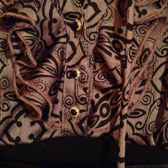 13/14 Purple and black dress. Worn once!! Classy! - Picture 3 of 3