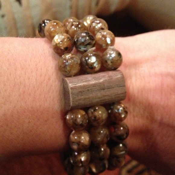 Earth tone stretch bracelet