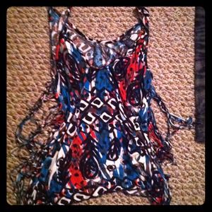 Tribal fringed tank