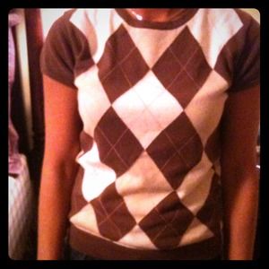 Brown& cream golf sweater