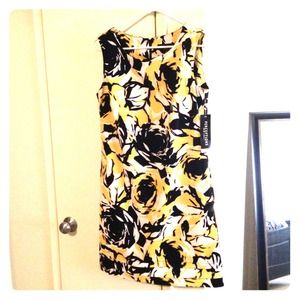 BUNDLE: Floral shift dress, sheer top, cream skirt