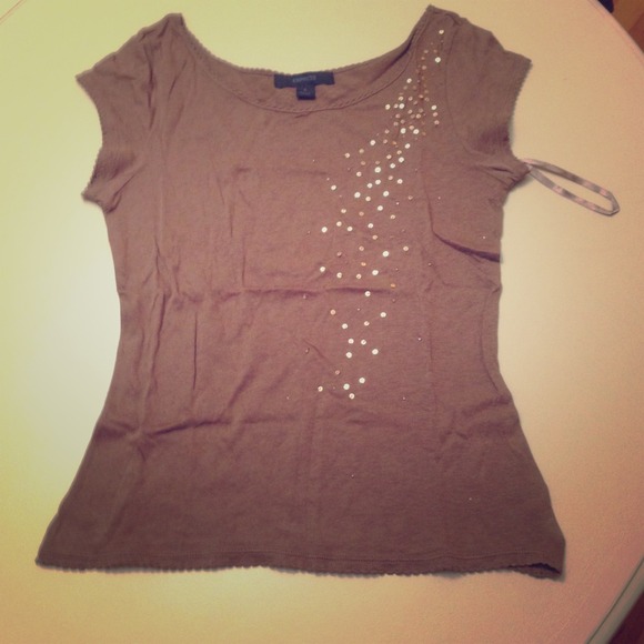 ❌Sold in bundle!❌ Express brown top with sequence