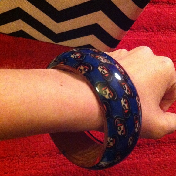 Navy blue printed bangle - Picture 2 of 3