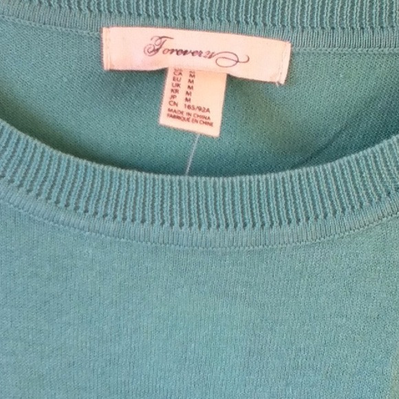 🚫SOLD🚫Forever 21 teal sweater top! - Picture 3 of 3