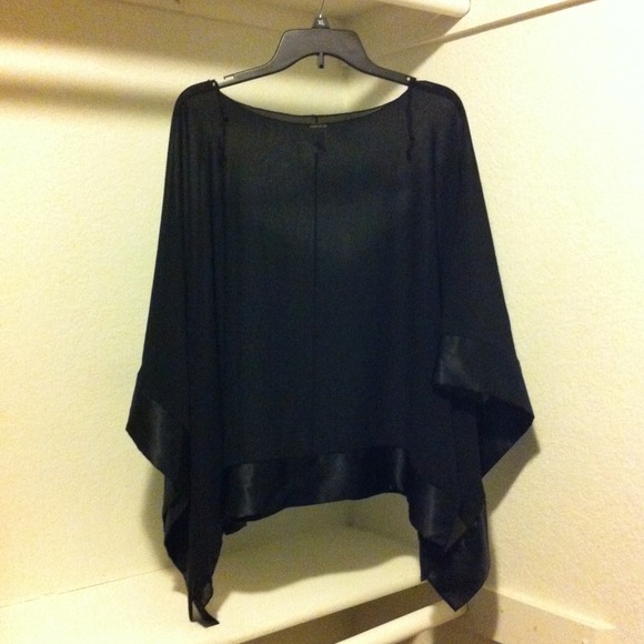 Black Pancho like Top