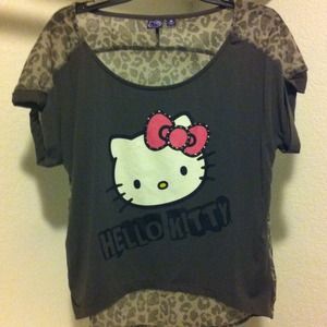 Hello Kitty leopard print Top.