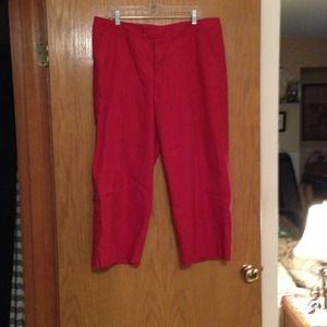 🚫SOLD🚫Water Girl Patagonia Red Cotton Capris