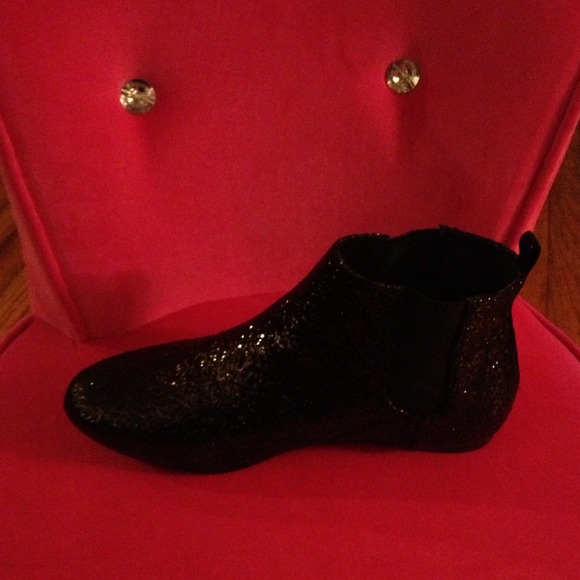 Black Glitter Bootie