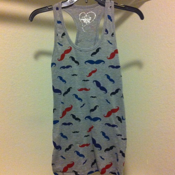 Mustache Print Tank