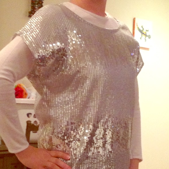 SOLD!! INC sparkly top - Picture 1 of 3