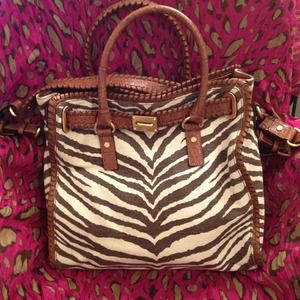 Auth Michael kors Hamilton canvas ns tote handbag