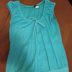 Vanity sky blue dressy top