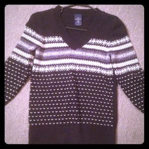 🌟BRWOT🌟Small🌸Black, w/ white design sweater💋