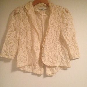 Short sleeve lace cardigan
