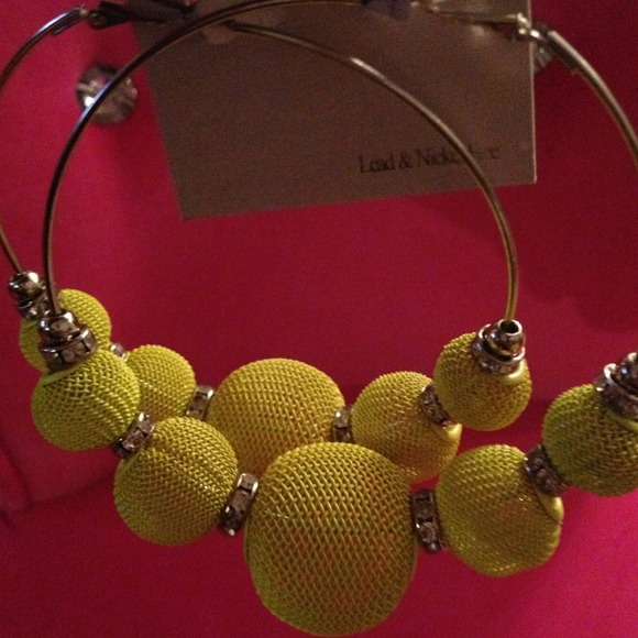 Trendy earrings.