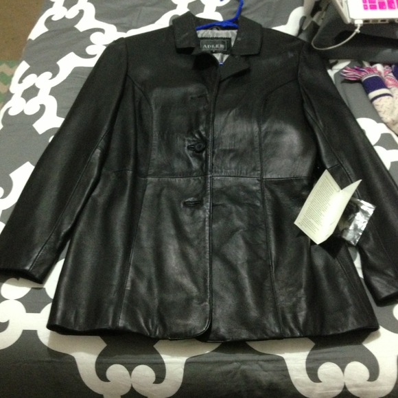 Genuine lamb skin leather jacket. Adler brand.