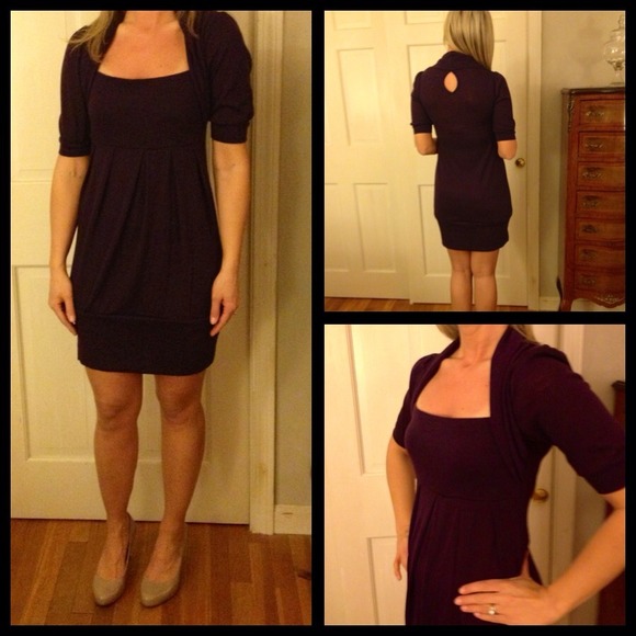 Juniors knit dress with faux bolero shrug