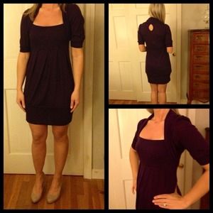 Juniors knit dress with faux bolero shrug