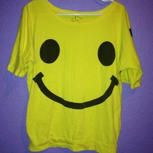 Oversized smiley face shirt