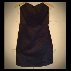 SOLD! Black strapless cocktail dress