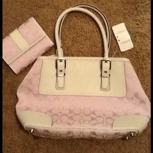 BRAND NEW COACH PURSE AND WALLET!!!  LIGHT PURPLE!
