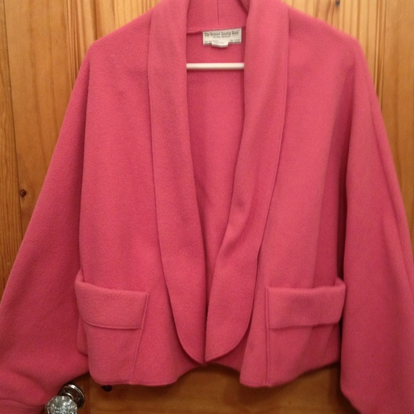 Vintage Pink Fleece Cape or Coat OS