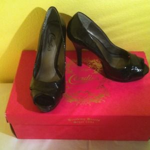 Candies black platform stilettos size 6