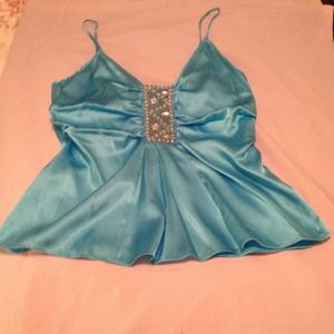 ✂️ Mark Down ✂️  Embellished silk camisole top 💙