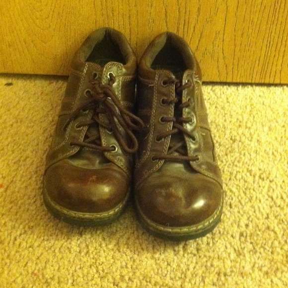 Brown leather shoes