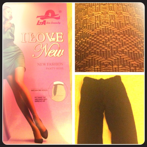 Black tights with designs!
